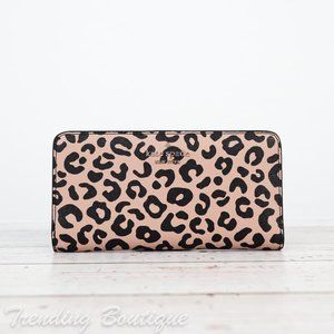NWT Kate Spade Darcy Slim Bifold Wallet in Leopard